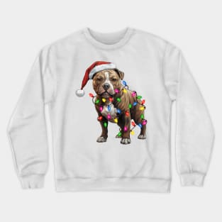 Christmas American Staffordshire Terrier Crewneck Sweatshirt